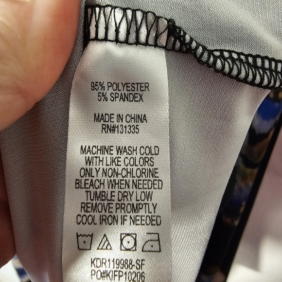 Nine Britton Floral Long Sleeve Maxi Polyester and Spandex Dress Women's Medium - Picture 3 of 6